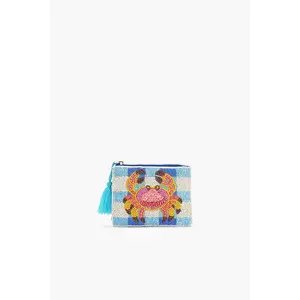 Crab It Beaded Coin Pouch