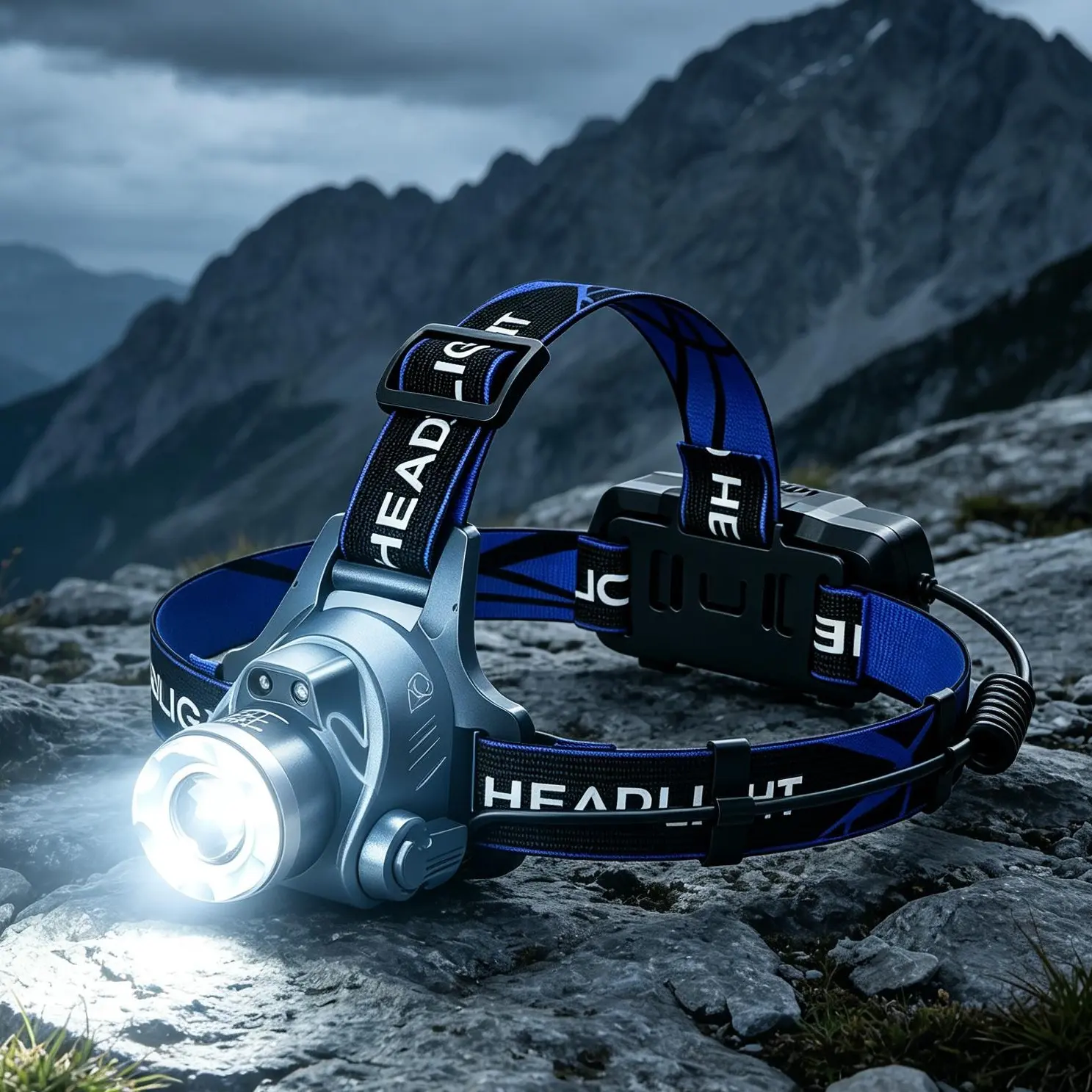 High Lumens Flashlight-Headlamp with Headband, 15000 Lumen, 50W Bulb, USB Rechargeable, 60H Long Battery Life, Detachable, 5 Modes, IP68 Waterproof, 90° Adjustable Motion Sensor, Adjustable Fit, Outdoor Gear for Running,Hunting, Lights, Outdoor Gadg