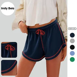 Imily Bela Women’s Casual Shorts Comfy Drawstring Elastic Waist Summer Beach Workout Lounge Shorts for Women