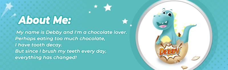 Papablic Debby Toddler Sonic Toothbrush 1-3Y with Smart LED Timer Dino Cover 4 Brush Heads 18000 Vibrations Per Minute Fun & Effective Oral Hygiene, Lightweight Daily Cleansing