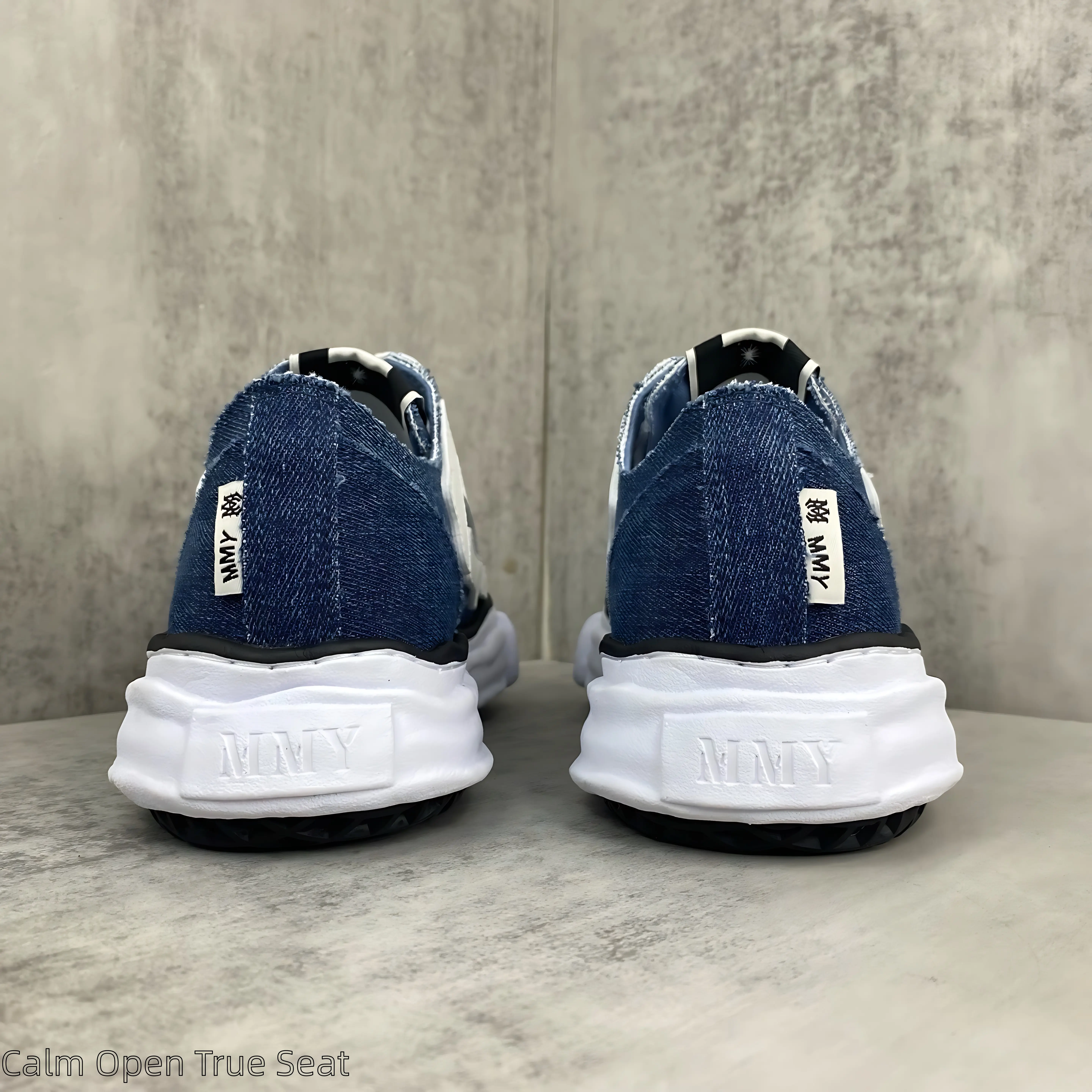 The irregular melted wavy sole brings height boost and lasting slip resistance, so this unisex blue denim skeleton patchwork shoe is brand new sealed with original shoe box, offered in diverse hues for daily wear and Home Wall Decoration