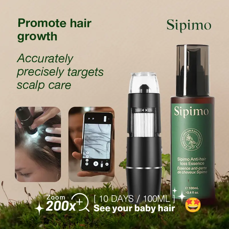 SIPIMO 【FDA】Hair Growth Essence Anti Hair Loss Liquid Promote Thick Fast Hair Growth Beauty Serum 100ml Flower Haircare Herbal Repair Spray Tonic, Ginseng & Polygonum Scalp Care Essence For Healthier, Thicker Fuller, Serum Haircare Spray tonic Comfort