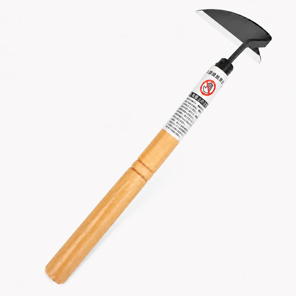 Japanese-Style Garden Hoe Hand Weeder, Durable Gardening Tools with Sharp SK5 Steel Blade, Wooden Grip for Home Gardeners - Weed Removal, Soil Cultivation