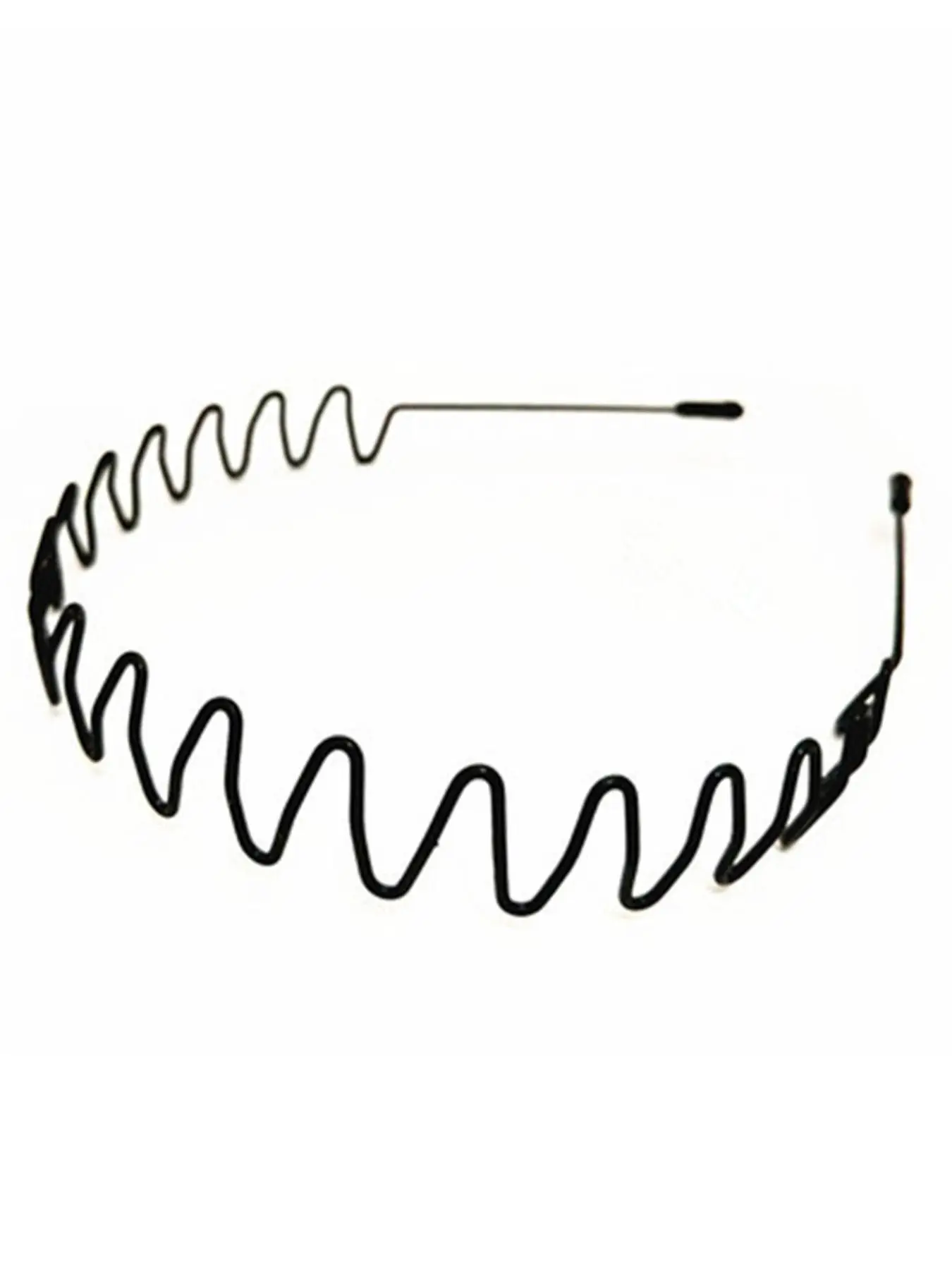 Men's Minimalist Metal Hairband, Casual Matching Wavy Design Hairband, Simple Hairstyles Elastic Non Slip Headband for Shower Outdoor Sports, Fashion