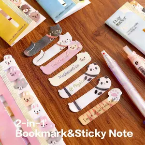 160Pcs 2-in-1 Cute "Peeking" Bookmark & Sticky Notes Set | Aesthetic Index Tabs for Reading & Journaling | Kawaii School Supplies, Office Stationery, Stickers, Book Accessories & Adhesive Tabs