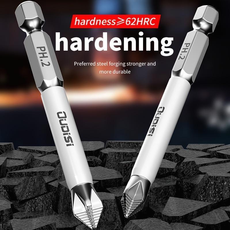 6pcs Non-slip Cross Drill, High-strength Magnetic Screwdriver Head, High Hardness, Impact Resistance, Electric Screwdriver Tool Set Hand Drill Rotary Screwdriver.