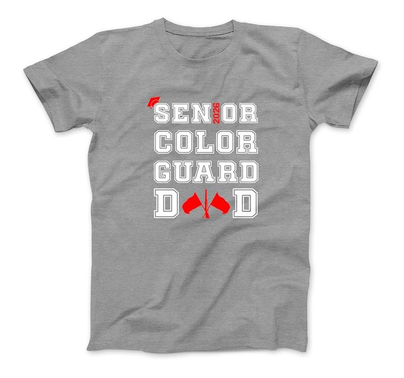 Senior 2026 Color Guard Dad Marching Band Senior Night Red Premium T-Shirt