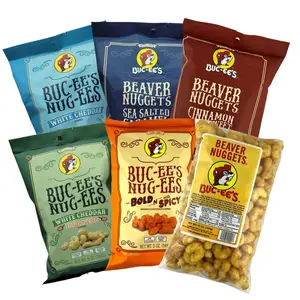 Buc-ee's Beaver Nugget Flavor Snack Bundle 6 Pack with Sweet & Spicy Flavors Including Sea Salted Caramel White Cheddar Habanero Cheese Gourmet Quality Snacks