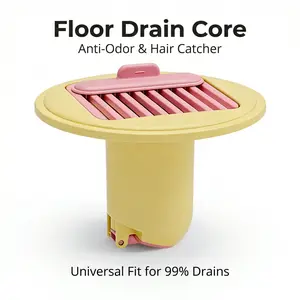 [2026 Upgraded] Viral Smooth ABS Floor Drain Core | Anti-Odor Sewer Ring & Insect-Proof Bathroom Drain Cover | Shower Hair Catcher Strainer Plug | Anti-Backflow Deodorizer | Home Hacks Bathroom Essentials,Home Decor,Dopamine Décor