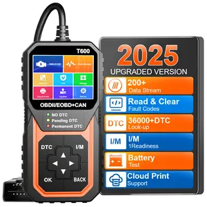 OBD2 Scanner Automotive DTC Lookup Car Diagnostic Tool Support Cloud Print Oxygen Sensor Test Professional T600 Code Reader Father's Day gift