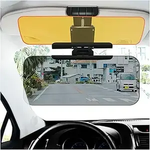 2 in 1 Polarized Car Sun Visor Extender, UV400 Anti-Glare Clip-On Sun Blocker, Adjustable HD Visor for Day and Night Driving, Universal for Driver & Passenger Side