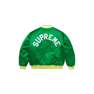 Mitchell & Ness® Satin Varsity Jacket "FW24 - Green" SU802