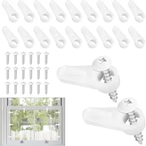 20 Pack White Window Screen Retainer Clips with Screws, Window Screen Holder Clips for Securing Window Screens and Storm Windows