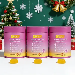 3 x LEEFAR Women's Probiotic Gummies with Slippery Elm & Prebiotics for pH Balance and Intimate Comfort Hawaiian Pineapple Flavor 60 Gummies