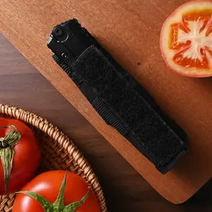 Multi-functional camping knife, black aluminum alloy non-slip handle, sharp and durable, comes with a nylon sheath and gift box, suitable for outdoor camping, hiking, and everyday carry, a perfect holiday gift for men!