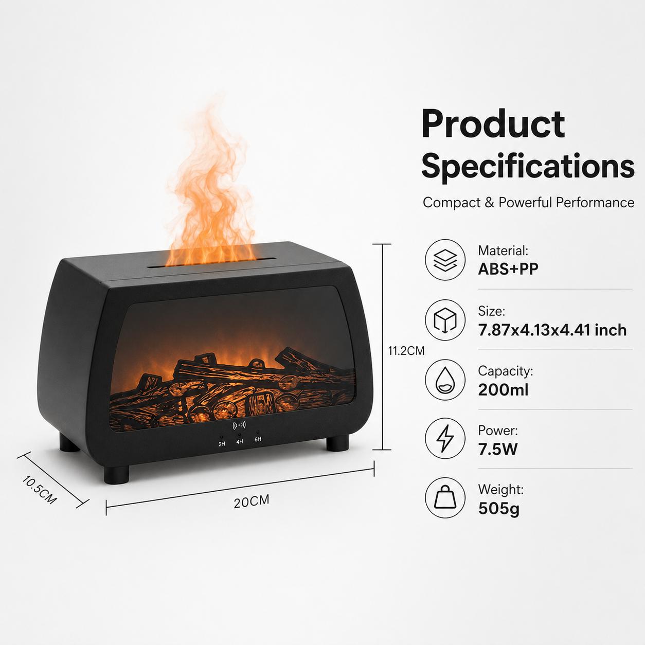 2-in-1 Flame Effect Aroma Diffuser with Essential Oils Set, 200ml Ultrasonic Humidifier with Multi-Color LED Fire & Mist, Realistic Fireplace Scent Machine for Home, Office & Yoga, Auto Shut-Off colorful 2-in-1 Flame Effect Aroma Diffuser with Essential Oils Set, 200ml Ultrasonic Humidifier with Multi-Color LED Fire & Mist, Realistic Fireplace Scent Machine for Home, Office & Yoga, Auto Shut-Off colorful