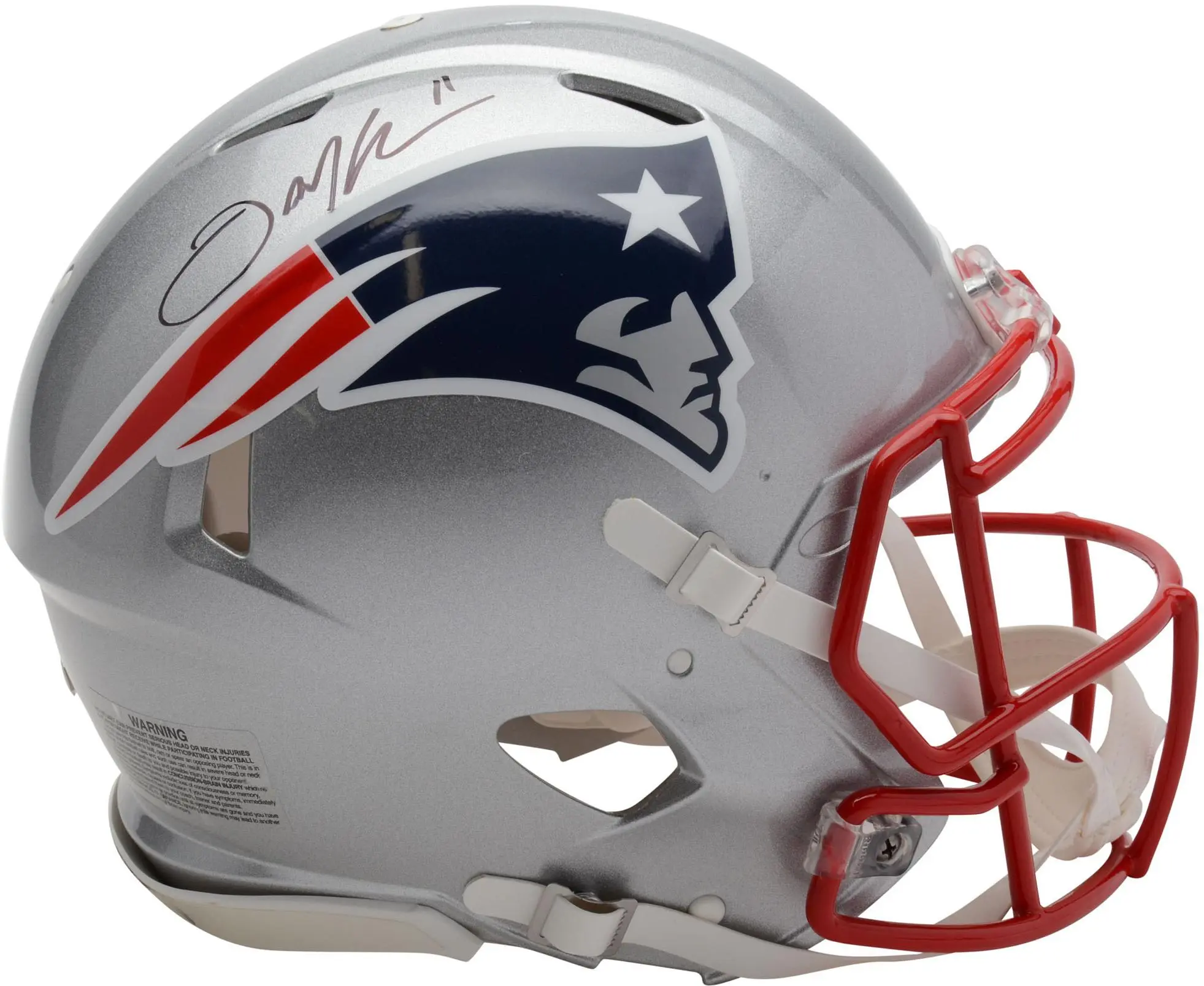 Julian Edelman New England Patriots Autographed Riddell Speed Authentic Helmet - Fanatics Authentic Certified