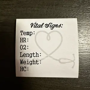 Vital Signs Sticky Notes for Infants!
