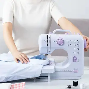 Mini Sewing Machine, Portable Electric Sewing Machine for Beginners with 12 Built-In Stitches, Dual Speed & Lightweight for Crafting Mending, Work Light, Quick Repair on Fabrics, Household Use