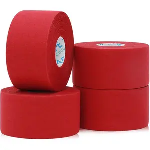 Athletic Sports Tape(4 Packs) - 45ft Per Roll Very Strong Tape for Athlete & Sport Trainers & First Aid Injury Wrap, Perfect for Fingers Ankles Wrist on Bat, Hockey Stick -USA
