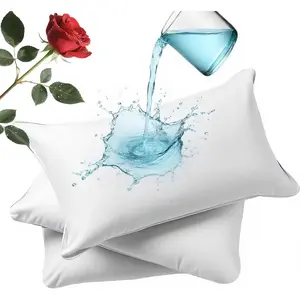 Waterproof Pillow Protectors 4 Pack Standard 20x26 Inches With Hidden Zipper Dust Moisture Sweat Proof Soft Comfortable White Pillow Case Cover