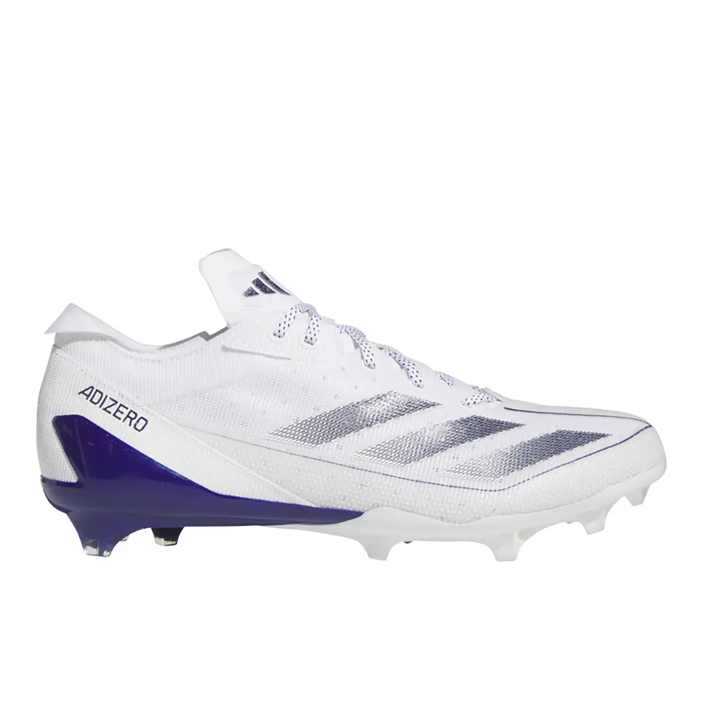 adidas Mens Adizero Electric American Football Sneakers Shoes - Purple, White