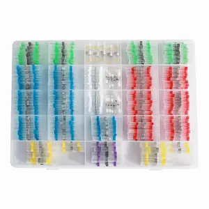 400Pcs Solder Connectors with Heat Shrink Waterproof Electrical Docking Joints for Sealing Wire Connections,DIY Electrical Connection Wiring and Solderless Terminal Wire Connection,Fathersdaygift,Tools & Hardware