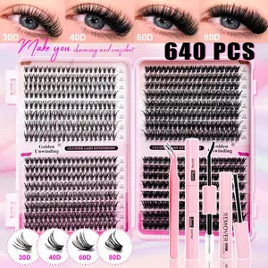 Large Capacity False Eyelash Set, Mixed Styles, DIY Easy Application, Perfect for Daily Use, Parties, Travel, Gift Idea for Beginners