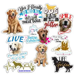 Golden Retriever  Stickers, Ten Vinyl Stickers Supporting Golden Retriever , Great Golden Retriever  Gift, Decorative Stickers