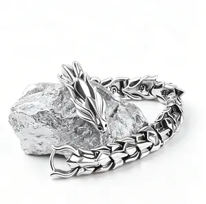 Trendy Vintage Dragon Design Bangle - Punk Style Zinc Alloy Jewelry, All-match Exquisite Bracelet for Party Daily Clothing Decor, Ideal Birthday Gift Jewelry