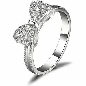 promise ring set with cubic zirconia, suitable as a gift for girls or couples, perfect for daily wear Valentine’s Day Gift.