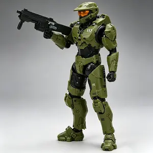 Halo 5 Master Chief 117 Action Figure, Fully Articulated Spartan Model with Energy Sword & Multiple Weapons, Interchangeable Hands, Boxed Collectible Toy for Halo Fans & Gamers