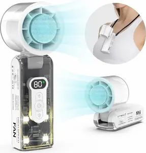 Portable Handheld Cooling Fan — 3600mAh High-Capacity Battery, 1–100 Level Stepless Adjustment, Built-in Cooling Compress Function and LED Emergency Light; Compact and Mini-Sized — Ideal for Home, Work, Travel, or Gifting.