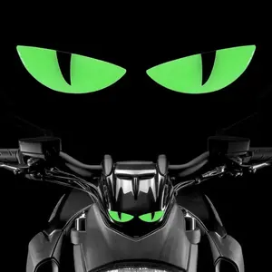 1pc Toothless Demon Eyes Reflective Motorcycle Universal Sticker For Chunfeng 250/450sr Suzuki Night 3d Stereoscopic Stickers