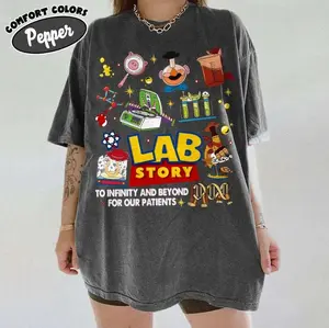 Comfort Colors To Infinity And Beyond For Our Patients Shirt, Medical Lab Week 2026 Tee, Lab Story Tech Gift, Clinical Laboratory Scientist Top