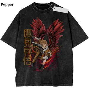 Hawks My Hero Academia Anime Streetwear Vintage Unisex T-Shirt Cotton Menswear Soft Top Breathable Streetwear Tshirt Casual