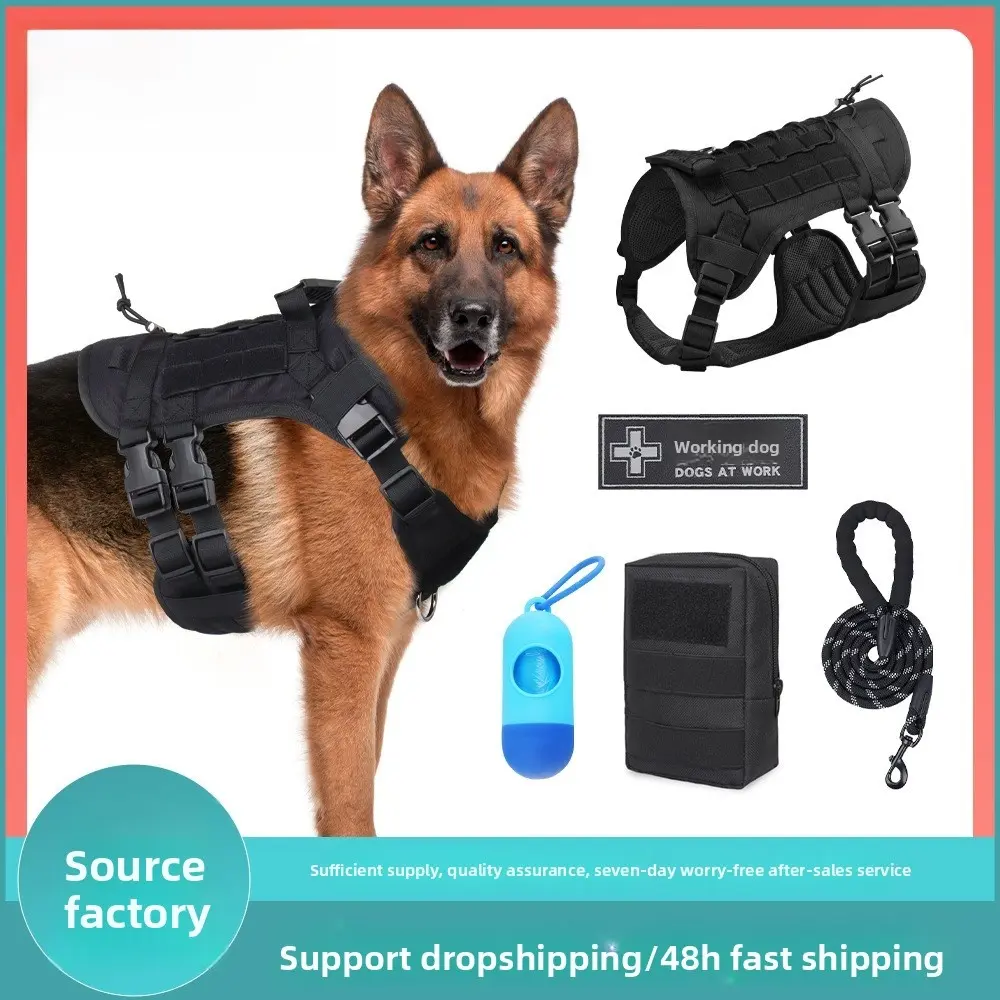 Tactical Dog Harness – Universal Harness, Walking Harness & Safety Harnesses for Small to Large Dogs, Durable Reflective, Easy to Control, No Pull Adjustable Pet Harness, Pet Supplies Tactical Dog Harness – Universal Harness, Walking Harness & Safety Harnesses for Small to Large Dogs, Durable Reflective, Easy to Control, No Pull Adjustable Pet Harness, Pet Supplies