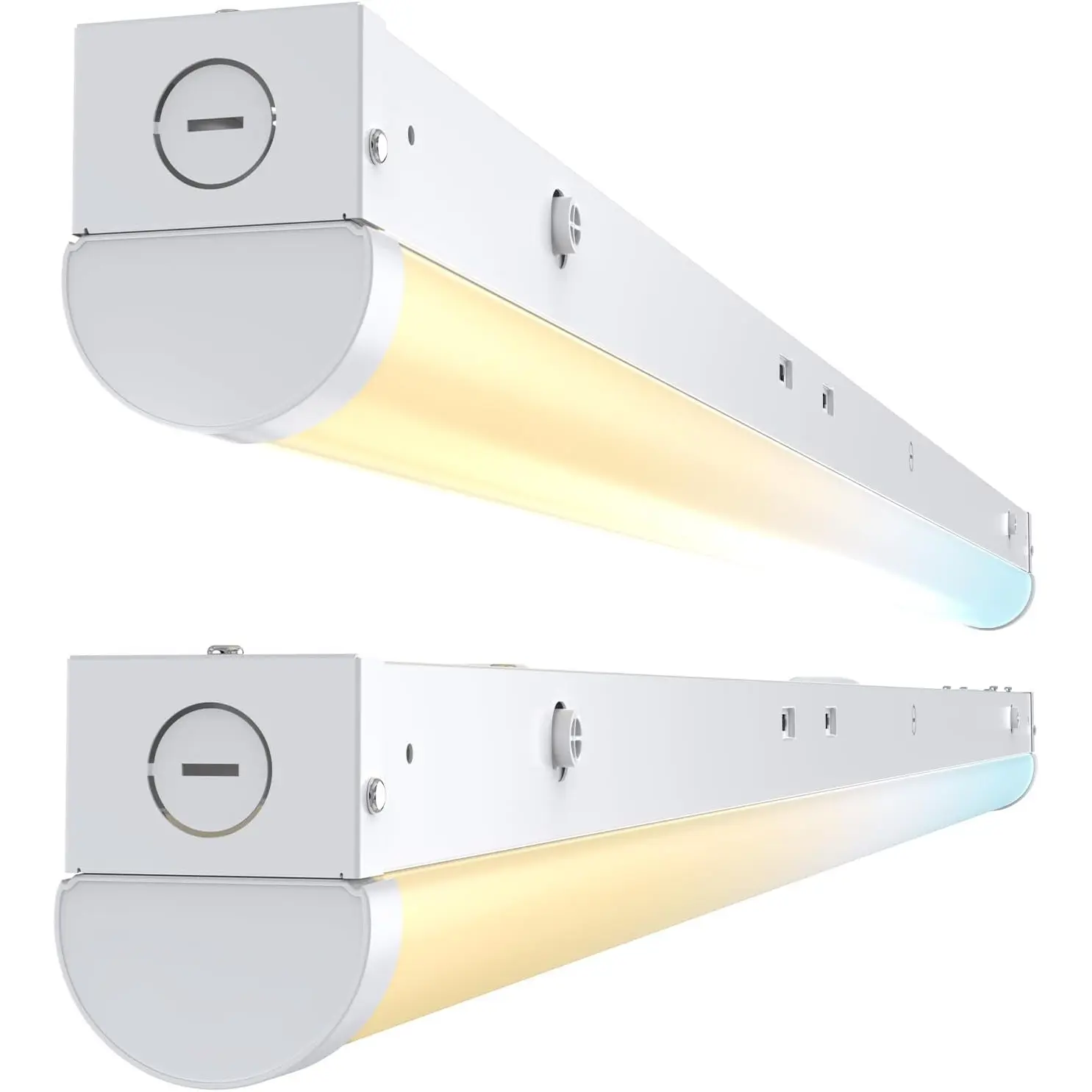 4 Foot Led Strip Lights: 40/32/24W Linear Strip Light Selectable 35/40/5000K, 130lm/w,120-277V Commercial Led Shop Light,1-10V Dim Linear Light Fixture for Workshop Basements, UL Listed, 2P