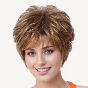 Short Curly Wig for Women High Temperature Fiber Realistic Wig natural look that feels incredibly authentic