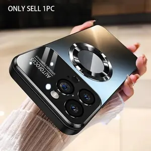 Magnetic Wireless Charging Phone Case, Shock-Resistant Hard Frosted Back Cover, Full Camera Lens Protection Case for iPhone 171615141312 Pro MaxPlusAir, Shockproof Protective Cover