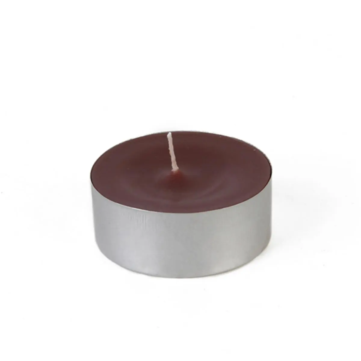 12-Piece Oversized Brown Traditional Hand-Decorated Citronella Tealights (2 in x 2.25 in x 1 in), 2-inch Mosquito-Repellent Home Decor Candles for Dining Centerpieces, Home Supplies to Light Up Spaces, Mosquitoes, 2-Inch Candles
