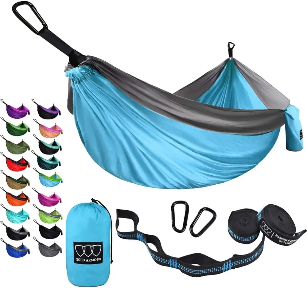 Portable Ultralight & Compact Single Hammock - Weight Capacity up to 500lbs