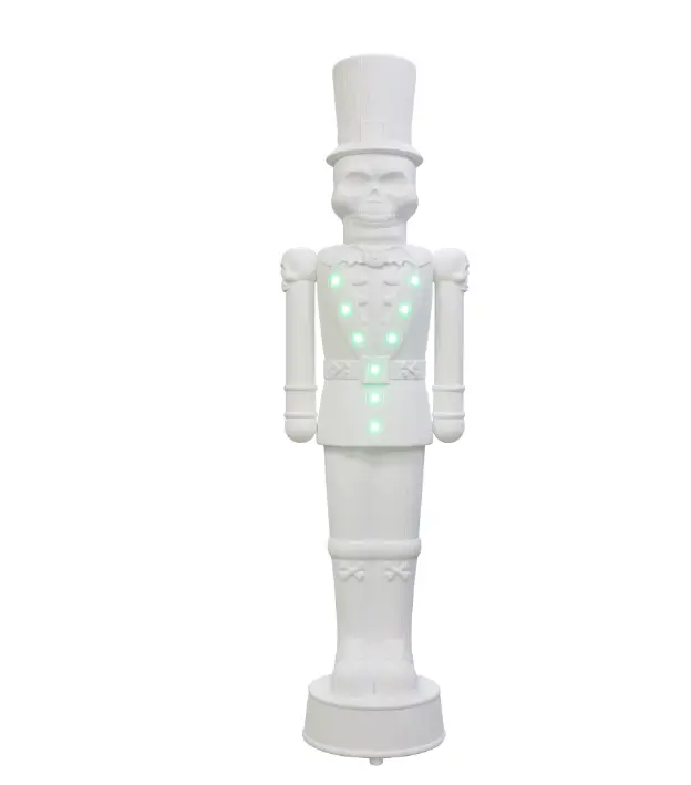 6 Ft (72-in) DIY Skeleton Nutcracker, Giant Spooky Skeleton Figure Holiday Nutcrackers, Indoor Halloween Decorative Soldier Display