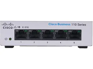Cisco Business CBS110-5T-D Unmanaged Switch | 5 Port GE | Desktop | Ext PS | Limited Lifetime Protection (CBS110-5T-D-NA)