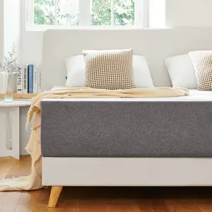 Full Size Mattress,8 Inch No Fiberglass Gel Memory  Full Mattress in a Box,  with Medium Firm Support,75" X 54" X 8",Medium Firm,Grey