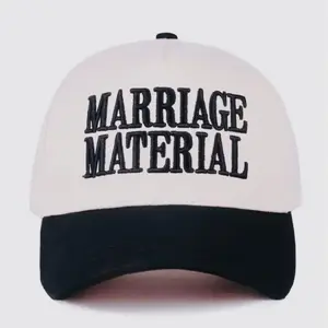 Marriage Material Two Toned Baseball Cap Unisex Stylish Design for Casual Wear Unique Texture and Feel Perfect for Everyday Use