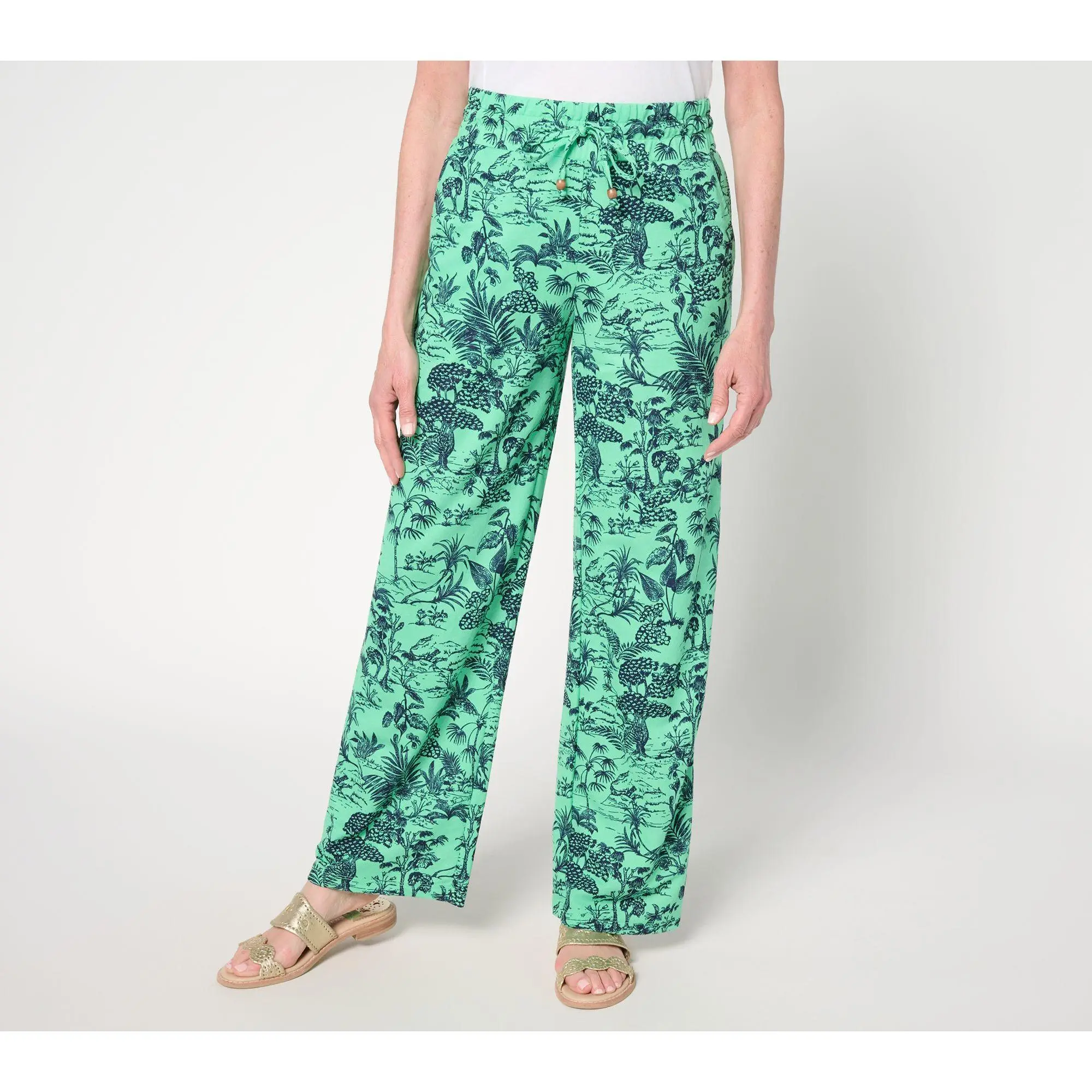Belle Beach by Kim Gravel Regular Cabana Knit Summer Toile Pant