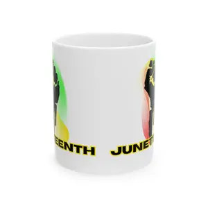 Juneteenth Celebration Ceramic Mug | Black Pride Drinkware | 11oz & 15oz Options, Unique Gift, African American Heritage, Holiday Mug, [...]