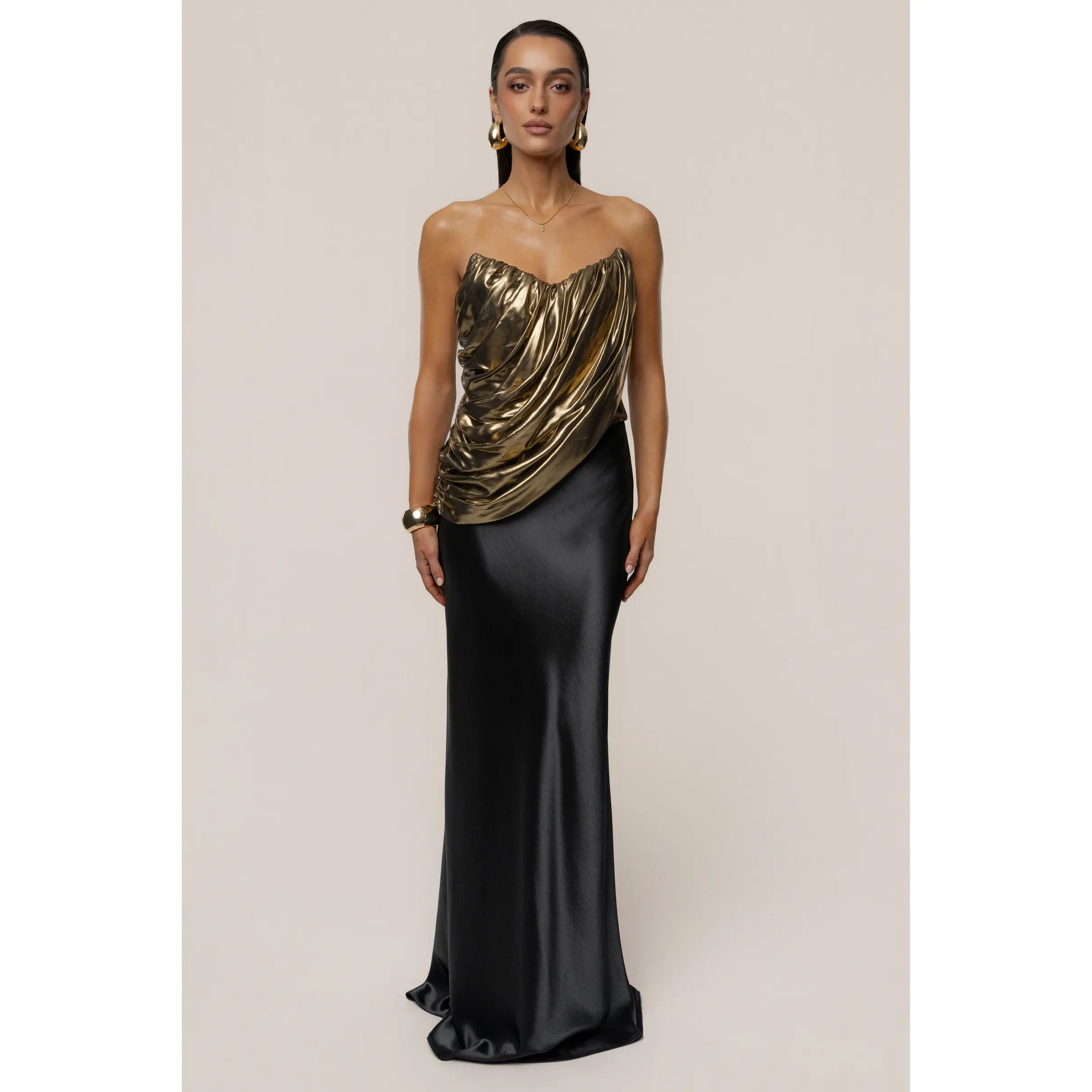 Gold Soirée Metallic Top