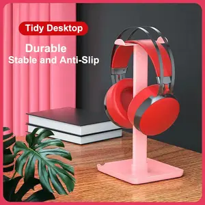 Space-Saving Gaming Headset Stand, Desktop Organizer Headphone Holder, Compact Desk Mount for Easy Access, Ideal for Gamers and Office Use